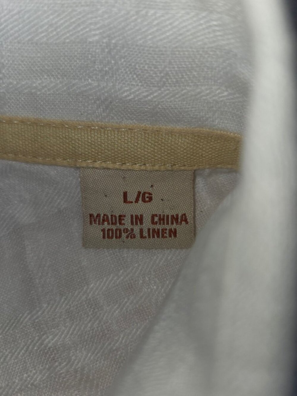 Tommy Bahama White Linen Short Sleeve Shirt Large - Picture 6 of 7
